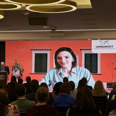 Marco Vianello (InfoCamere) and Kateryna Bovsunovska (UNIDROIT)